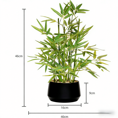 Artificial Bamboo Potted Plant - 46cm Faux Greenery for Home & Office Decor