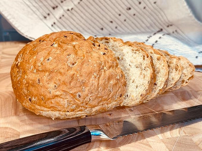 8 Grain Bread Mix Pack of 4 - All-Natural Multigrain Baking Mix for Bread Machine and Oven - 15 oz - Multigrain Grain Mix for with Flax, Millet & Rye - Easy-to-Use Breads Maker Mix for Homemade Baking