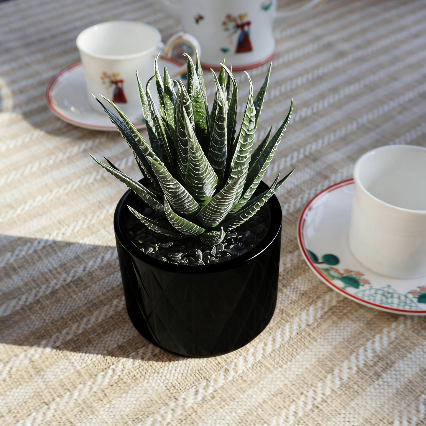 7'' High Potted Fake Aloe Succulent Plant for Home Office Desk Bathroom Boho Shelf Decor