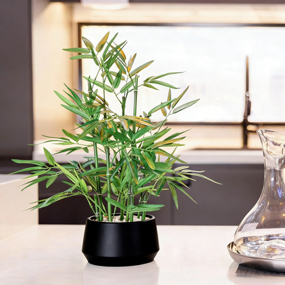 Artificial Bamboo Potted Plant - 46cm Faux Greenery for Home & Office Decor